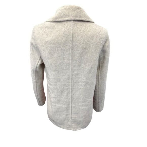 Abercrombie & Fitch Wool-Blend Blazer Coat Beige Small Button Front Jacket - Picture 8 of 14